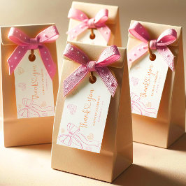 Favoritstaggar med Sprinkle Ribbon Hearts för baby Presentetikett