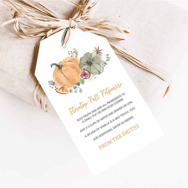 Favoritstämpel för stovetop potpourri presentetikett (Stovetop Potpourri Holiday Favor Tags)