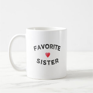 Favoritsyster Bästa syskon någonsin Rolig familj S Kaffemugg