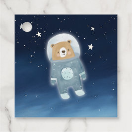 Favorittagg för Blue Astronaut Bear Space Baby Sho Gåvor Etiketter