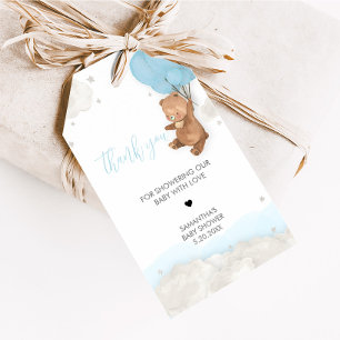Favorittagg för Blue Barly Wait Baby Shower Presentetikett