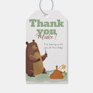 Favorittagg för Camping Bear Marshmallow-Tack Presentetikett