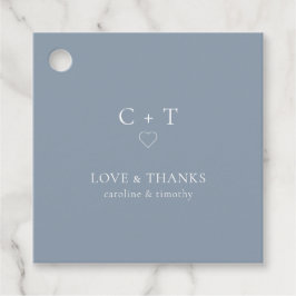 Favorittagg för chic Dusty Blue Bröllop Tack Gåvor Etiketter