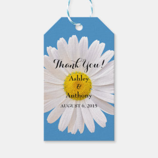 Favorittagg för daisy Blue White Bröllop Tack Presentetikett