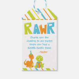 Favorittagg för Dinosaur-Födelsedagsfestens Person Presentetikett