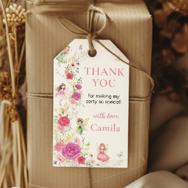 Favorittagg för Fairy Blommigt Party Tack Presentetikett