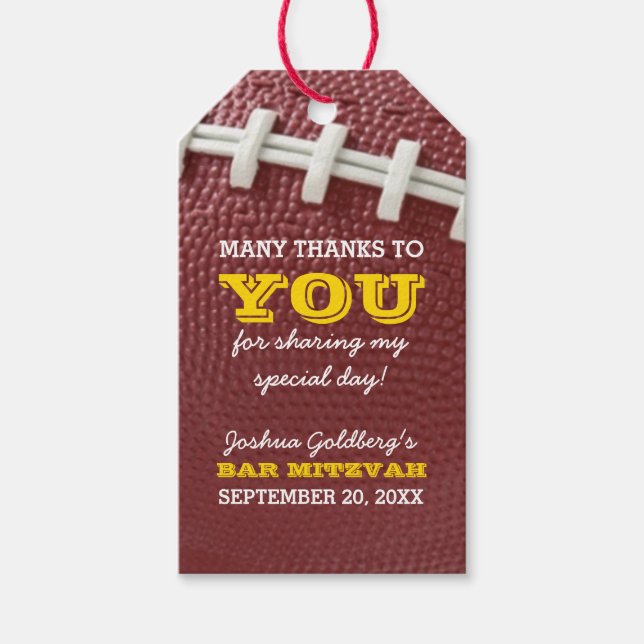 Favorittagg för fotbollsspelare, Tack Presentetikett (Framsidan)