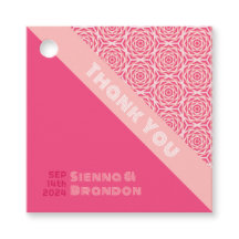 Favorittagg för Geometric Ro Red Bröllop Square