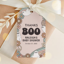 Favorittagg för Ghost Halloween Baby Shower Presentetikett