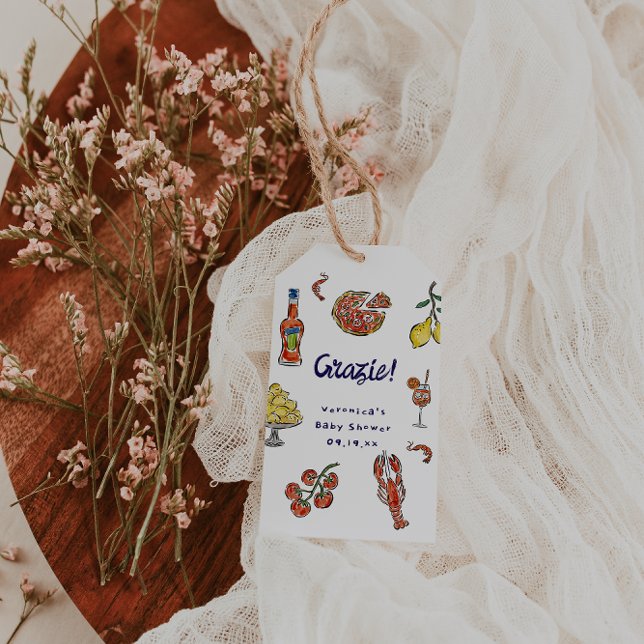 Favorittagg för Grazie Italiansk babyvisningsprogr Presentetikett (Skapare uppladdad)