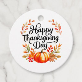 Favorittagg för happy thanksgiving-dagen med Pumpk Gåvor Etiketter