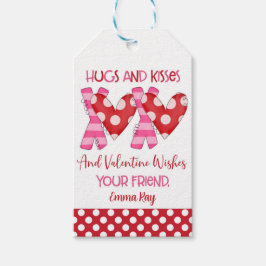 Favorittagg för Hugs och Kisses XOXO Valentine Presentetikett