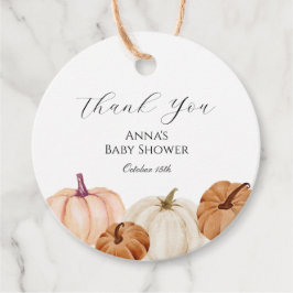 Favorittagg för Little Pumpkin Baby Shower Gåvor Etiketter