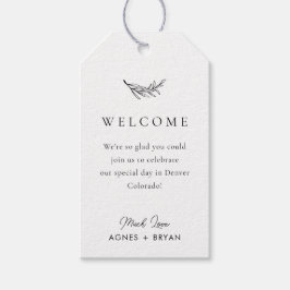 Favorittagg för modern Blommigt Bröllop Tack Presentetikett