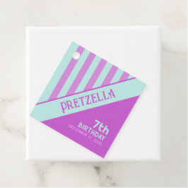 Favorittagg för Modern Pastel Rosa Rand Gåvor Etiketter