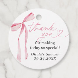 Favorittagg för möhippa Tack, Rosa fält Gåvor Etiketter