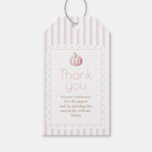 Favorittagg för rosa Pumpkin-rektangel Presentetikett