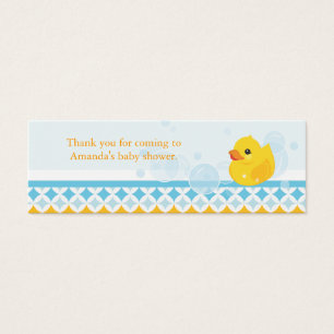 Favorittagg för Rubber Ducky Baby Shower Litet Visitkort