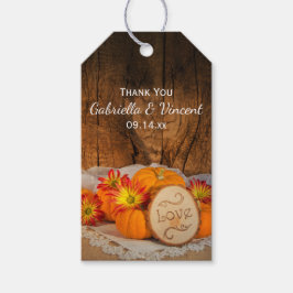 Favorittagg för Rustic Pumpkins Fall Wedding Tack Presentetikett