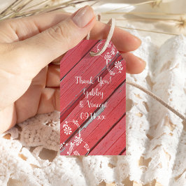 Favorittagg för Rustic Red Barn Wood-Landsbyggsbrö Presentetikett