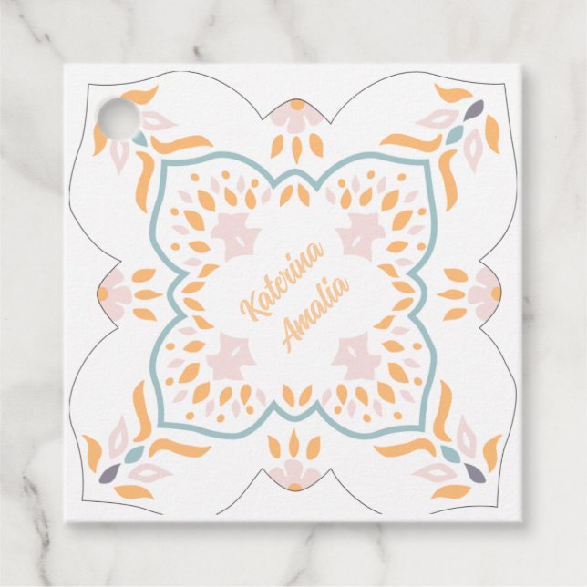 Favorittagg för sjömansmosaik gåvor etiketter (Framsida)