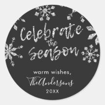 Favorittagg för Snöflingor Silver Glitter