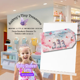 Favorittagg för storleksändring för Unicorn Baby S Presentetikett