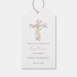 Favorittagg för vår Wildblomma Kor Girl Baptism Presentetikett