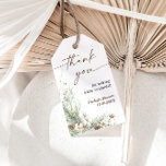 Favorittagg för Winter Evergreen Baby Shower Presentetikett<br><div class="desc">Märkrna Winter Evergreen Baby Shower Favor Tag Gift Dessa könsuppehållande Tack är perfekt för att visa din tacksamhet mot dina duschgäster. Redigera enkelt de flesta ordalydelser så att de stämmer överens med ditt evenemang! Text- och bakgrundsknappen färg är FULLY-redigerbar —> Klicka på knappen Redigera med Design Verktyg om du vill...</div>