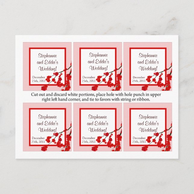 Favorittaggar Blommarna Red Cherry Vykort (Framsida)