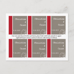 Favorittaggar Crimson Red Grått Bg White Swirls Fl Vykort