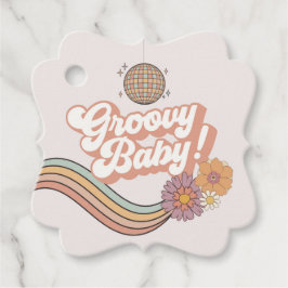 Favorittaggar för återtagning av Groovy Baby Showe Gåvor Etiketter