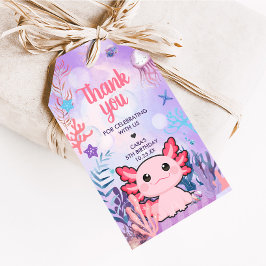 Favorittaggar för Axolotl-Födelsedagsfest Presentetikett