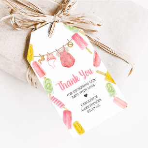Favorittaggar för babypopsicle Baby Shower Presentetikett