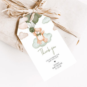 Favorittaggar för babyskor i grönt Baby Bear Ballo Presentetikett