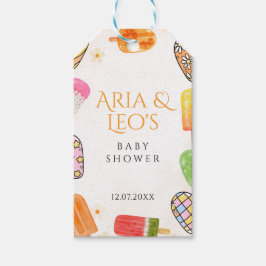 Favorittaggar för babyskor vid sommarpåfyllning presentetikett