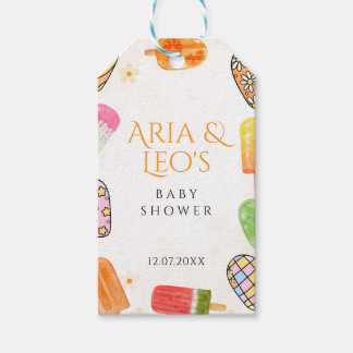 Favorittaggar för babyskor vid sommarpåfyllning presentetikett