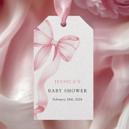 Favorittaggar för babyvy för rosa presentetikett
