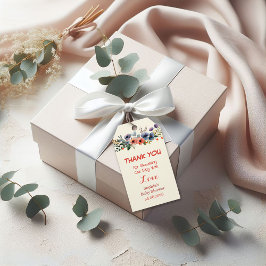 Favorittaggar för blommigt babyvy - Tack för Anpas Presentetikett