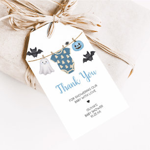Favorittaggar för Blue Little Boo Clothesline Baby Presentetikett