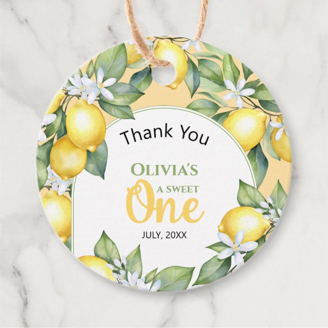 Favorittaggar för citrusfödelsedag gåvor etiketter (Framsida)