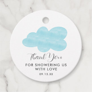 Favorittaggar för Cloud Baby Shower-Tack Gåvor Etiketter