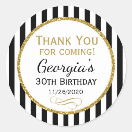 Favorittaggar för elegant vid svartdags Guld Tack Runt Klistermärke