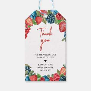 Favorittaggar för en berry Sweet Baby Shower Presentetikett