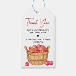 Favorittaggar för Fall Apple Basket Baby Shower Presentetikett