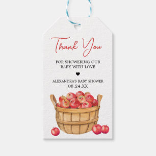 Favorittaggar för Fall Apple Basket Baby Shower Presentetikett