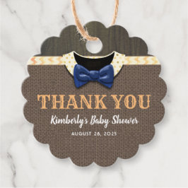 Favorittaggar för Fall Rustic Baby Shower-Tack Gåvor Etiketter