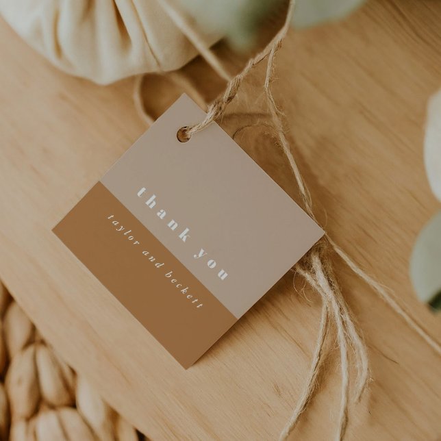 Favorittaggar för  Färg Gåvor Etiketter (Blush Pink Color Block Favor Tags)
