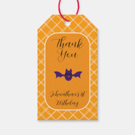 Favorittaggar för Födelsedagsfesten Cute Fladdermu Presentetikett