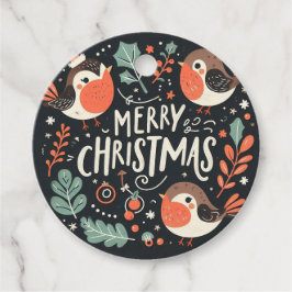 Favorittaggar för god jul Cute Foxes och Rabbits Gåvor Etiketter